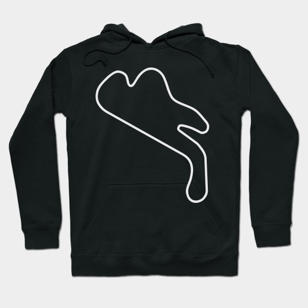 Philip Island Grand Prix Circuit [outline] Hoodie by sednoid